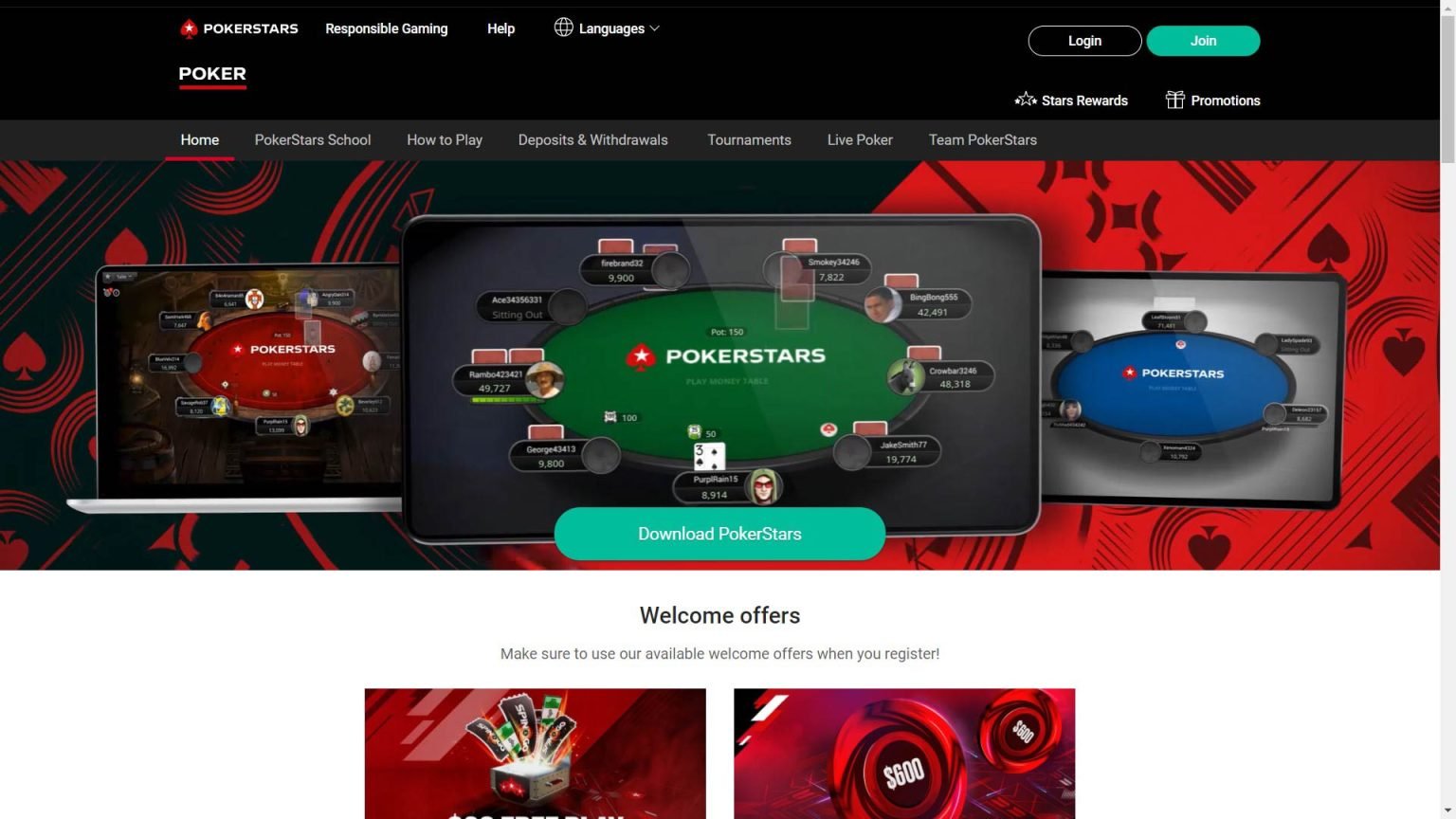 Poker Stars Casino Screenshot